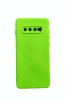 Huse silicon antisoc cu microfibra interior Samsung Galaxy S10 Plus Verde Neon, Husa