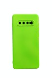 Cumpara ieftin Huse silicon antisoc cu microfibra interior Samsung Galaxy S10 Plus Verde Neon, Husa