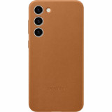 Husa de protectie Samsung Leather pentru Galaxy S23 Plus, Camel