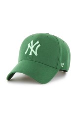 47 brand șapcă MLB New York Yankees culoarea verde, uni, B-MVPSP17WBP-RN