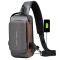 Geanta Unisex Tip Borseta de Umar MRG M1025, Usb si Antifurt, Gri antracit C1025