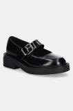 Tommy Jeans pantofi de piele TJW MARY JANE SHOE femei, culoarea negru, cu toc plat, EN0EN02723