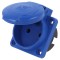 Conector alimentare AC 2P PE 250VAC 16A albastru PIN 3