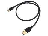 Cablu USB 2.0 VENTION 0,5m USB A la USB C aurit negru textil