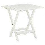 vidaXL Masă de bistro, alb, 46 x 46 x 47 cm, lemn masiv de acacia