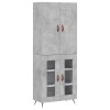 Dulap inalt, gri beton, 69,5x34x180, lemn compozit