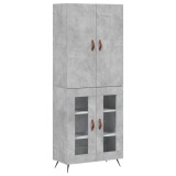 Dulap inalt, gri beton, 69,5x34x180, lemn compozit