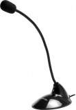 MICROFON SPACER, suport tip &quot;picior&quot;, conector Jack 3.5 mm, negru, &quot;SP-MIC100&quot; (timbru verde 0.03 lei)