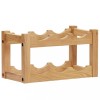 VidaXL Suport 6 sticle de vin, 37 x 21 x 21, lemn masiv de stejar