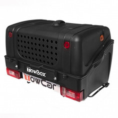 Cutie portbagaj pe carigu de remorcare Towbox V1 DOG Negru 280L foto