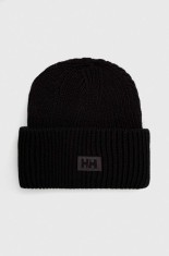 Helly Hansen căciulă HH RIB BEANIE culoarea negru, din tricot gros 54020