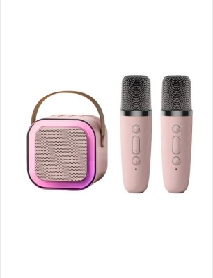 Set Boxă Karaoke Portabilă cu 2 Microfoane Wireless,Karaoke,Portabil, Sunet Stereo 3D, Lumini RGB &amp;ndash; Roz foto