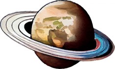 Sticker decorativ, Planeta, Maro, 90 cm, 8177ST-15 foto