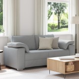 VidaXL Canapea două locuri Gri deschis - 140 cm Textil