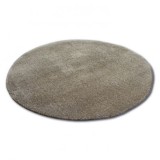 Covor rotund Shaggy Micro bej, cerc 100 cm, Poliester