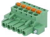 Regletă de Conexiuni Deconectabilă 5,08mm 5 Piste Mufă Mamă
