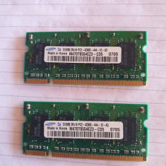 2 placute ram DDR2 - pentru laptop - 2x512 mb
