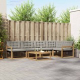vidaXL Set de canapele de exterior 6 pcs Alb și gri deschis 3388701