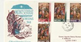 Pictura religioasa ,raciun 1968 ,FDC,Montserrat.