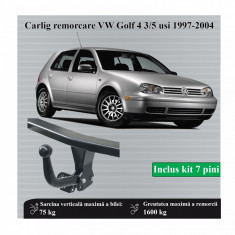 Carlig remorcare Volkswagen Golf IV Hatchback 1997-2007 tip semidemontabil AutoHak foto