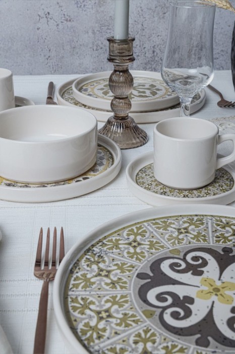 Keramika Set de vesela - Timeless Brown Stackable - 20 bucăți - 4 - Stoneware