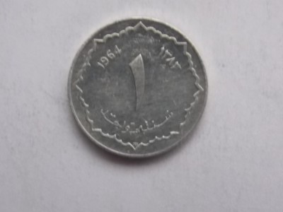 1 CENTIME 1964 ALGERIA foto