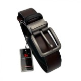 Curea Barbati Piele Naturala 2 in 1 Reversibila Maro/Negru Catarama Aliaj Zinc Elegant Cadou