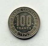 Gabon 100 Francs 1972 km # 12 moneda Africa din nichel tiraj mic