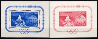 DB1 Romania 1960 Olimpiada Roma SS DT + NDT MNH foto