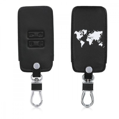 Husa Cheie Auto pentru Renault / Dacia - 4 Butoane - Keyless Go, Piele ecologica, Negru, 44637.32 foto