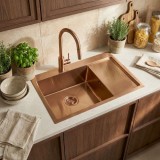 Chiuvetă inox Fin BRUSH COPPER