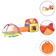 vidaXL Cort de joacă pentru copii 250 bile, multicolor, 338x123x111 cm