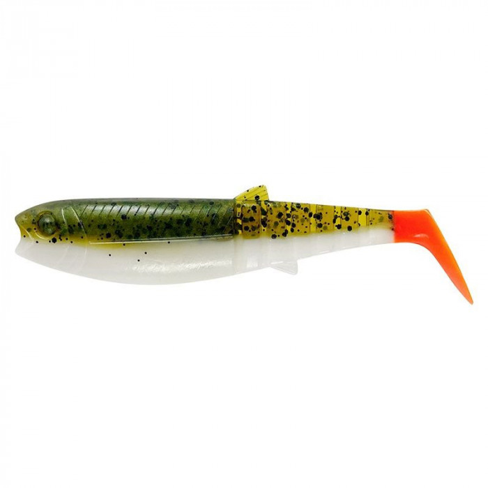 Savage Gear momeală de cauciuc Cannibal Shad Olive Hot Orange 10cm 9g, 5pcs