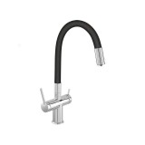 Baterie inalta pentru chiuveta cu apa filtrata negru crom BFT41B