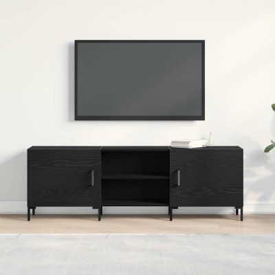 vidaXL Cabinet TV Stejar negru 150 x 30 x 50 cm Lemn compozit 862962 foto