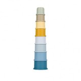Set 8 cupe de baie stivuibile Little Dutch albastre