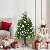 vidaXL Brad de Crăciun cu 150 LED cu suport Verde 120 cm PE 3396311