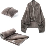 Patura 3 in 1, Imbratisare calda, 100 x 150 cm, Poate fi folosita ca patura, sal sau perna, Designul pliabil face patura usor de depozitat