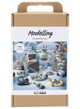Creativ Craft Kit Modelling, Robot Bluegrey Red Silver Plated (977808)