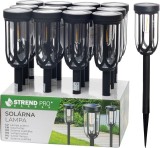 Lampa solara de gradina Elis, neagra, LED alb cald, 7,5x42 cm