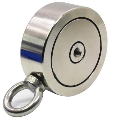Magnet Fishing D94 mm 2x300 kg puternic doua fete Forta prindere acvatic neodim foto