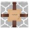 Patura pufoasa pentru 2 persoane, 200x220cm, cu model trifoi marocan, gri Household NewTrend