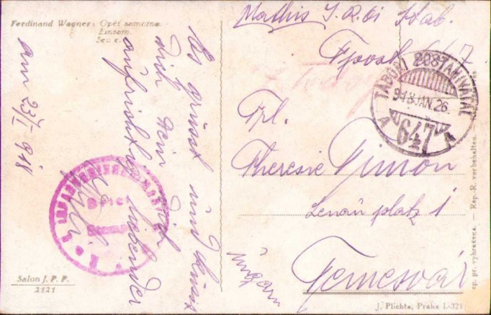 HST CP42 Carte postala austro-ungară Feldpost 647 IR 61 Timișoara 1918
