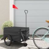 Remorca pentru biciclete, negru, 30 kg, fier GartenMobel Dekor, vidaXL