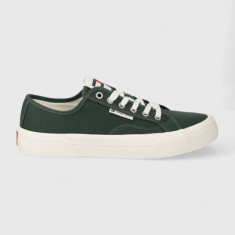 Tommy Jeans tenisi TJM LACE UP CANVAS COLOR barbati, culoarea verde, EM0EM01365