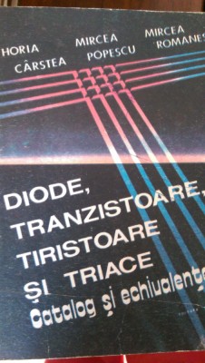 Diode, tranzistoare, tiristoare si triace Catalog si echivalente H.Carstea foto