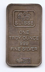 Elvetia lingou argint one troy ounce 999 fine silver - PAMP Suisse, Md4 foto