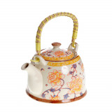 Ceainic din ceramica cu flori galbene