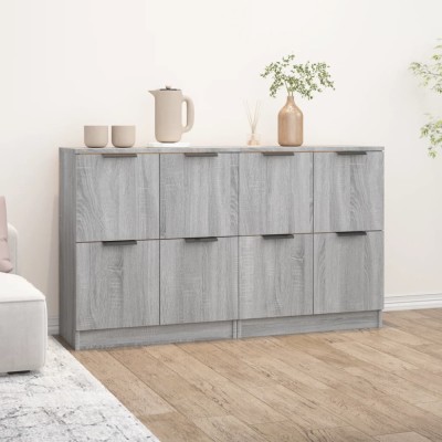 vidaXL Servante, 2 piese, sonoma gri, 60x30x70 cm, lemn prelucrat 3115810 foto