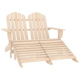 Scaun de gradina Adirondack cu 2 locuri &amp; otoman, lemn de brad GartenMobel Dekor, vidaXL